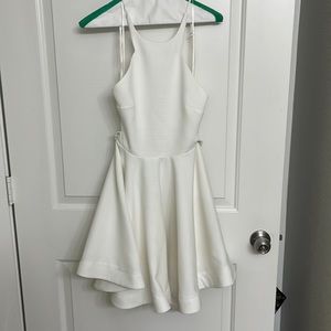Boutique White Backless Mini Dress. Size medium.